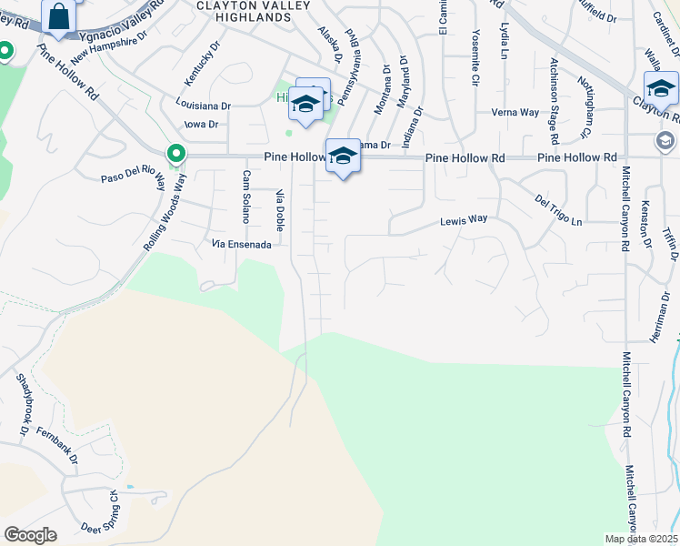 map of restaurants, bars, coffee shops, grocery stores, and more near 1181 Blue Lake Way in Concord