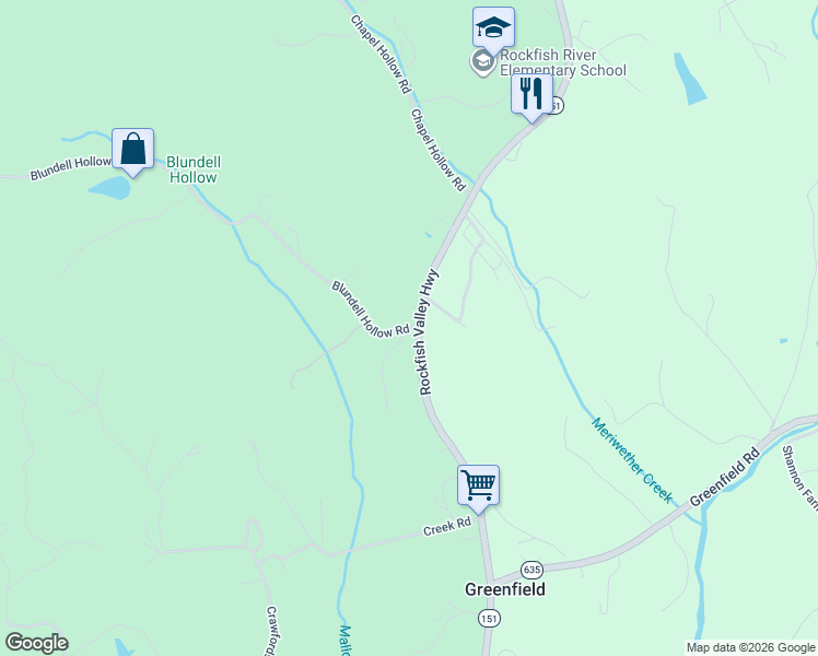 map of restaurants, bars, coffee shops, grocery stores, and more near 21 State Route 633 in Afton
