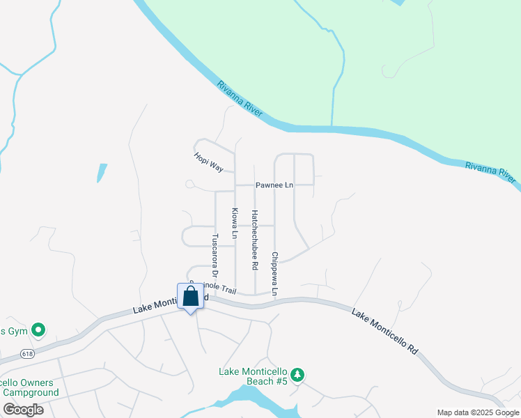 map of restaurants, bars, coffee shops, grocery stores, and more near 27 Hatchechubee Road in Palmyra