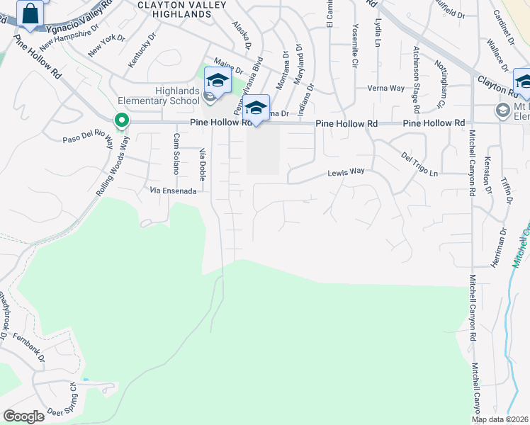 map of restaurants, bars, coffee shops, grocery stores, and more near 5516 Merritt Drive in Concord