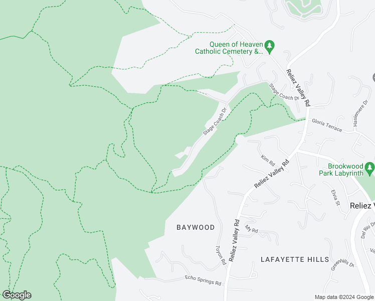 map of restaurants, bars, coffee shops, grocery stores, and more near 3466 Stage Coach Drive in Lafayette
