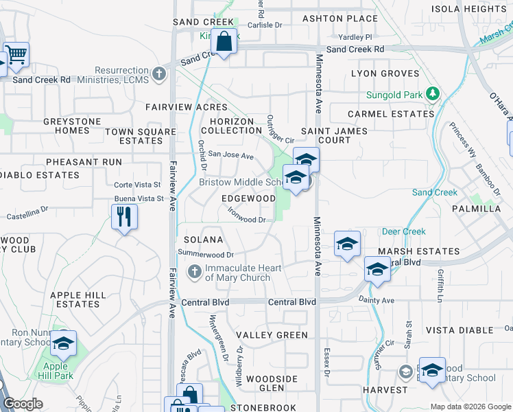 map of restaurants, bars, coffee shops, grocery stores, and more near 819 Springhaven Drive in Brentwood