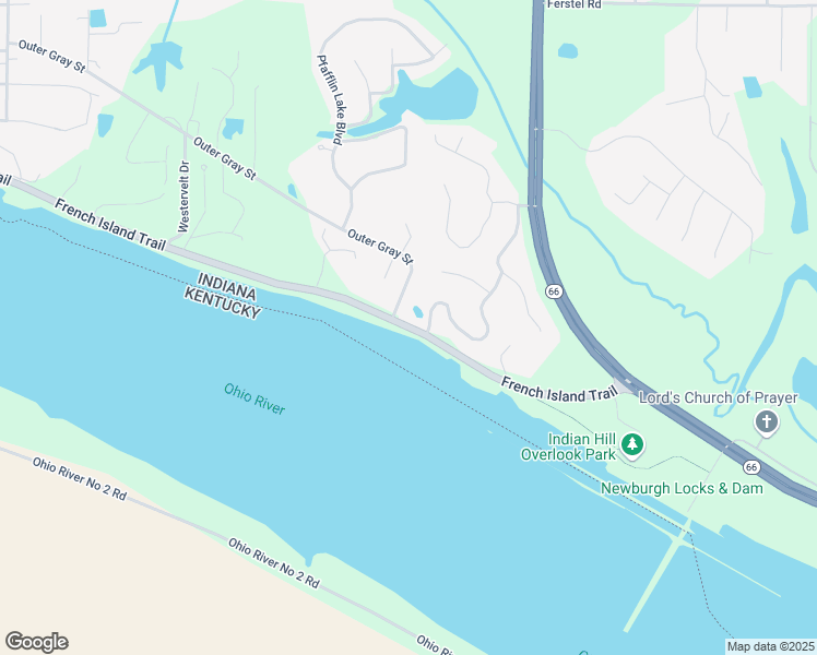 map of restaurants, bars, coffee shops, grocery stores, and more near 7379 Ohio River Scenic Byway in Newburgh