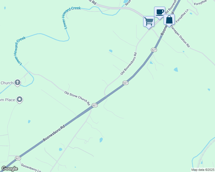 map of restaurants, bars, coffee shops, grocery stores, and more near Old Boonesboro Road in Winchester