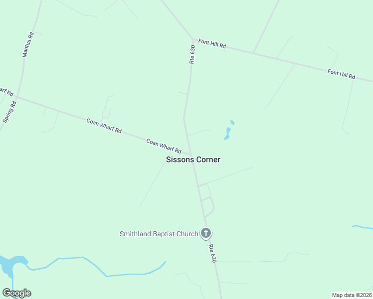 map of restaurants, bars, coffee shops, grocery stores, and more near 40 Coan Wharf Road in Heathsville