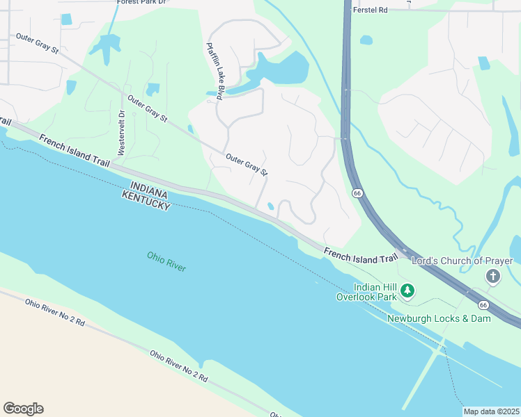 map of restaurants, bars, coffee shops, grocery stores, and more near 6688 Outer Gray Street in Newburgh