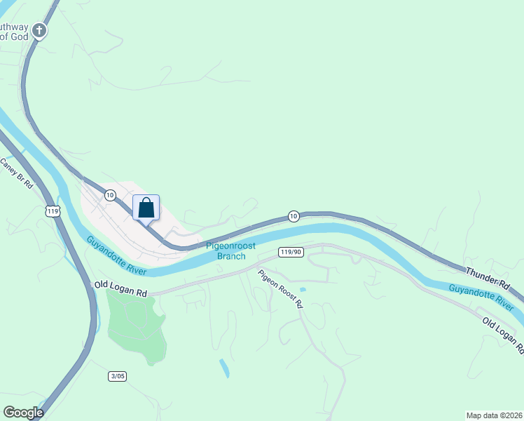 map of restaurants, bars, coffee shops, grocery stores, and more near 392 Regency Heights Road in Chapmanville