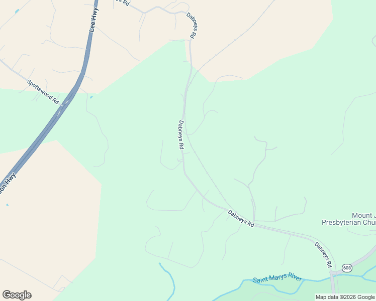 map of restaurants, bars, coffee shops, grocery stores, and more near 456 Dabneys Road in Raphine