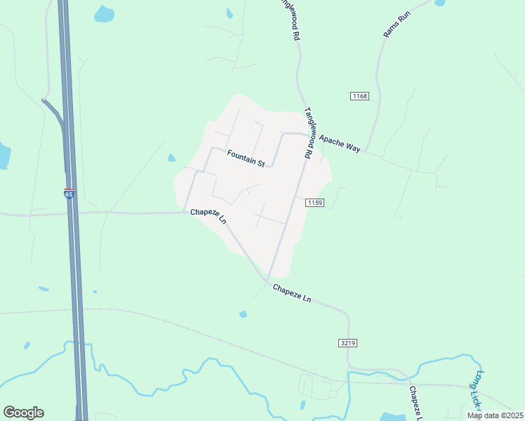map of restaurants, bars, coffee shops, grocery stores, and more near 145 Krystal Springs Drive in Shepherdsville