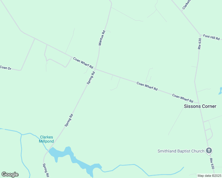 map of restaurants, bars, coffee shops, grocery stores, and more near 651 Coan Wharf Road in Heathsville
