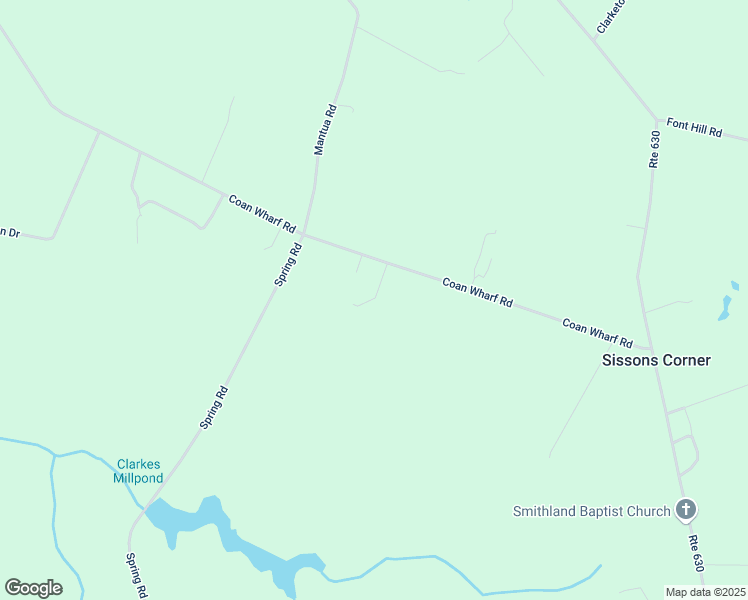 map of restaurants, bars, coffee shops, grocery stores, and more near 651 Coan Wharf Road in Heathsville