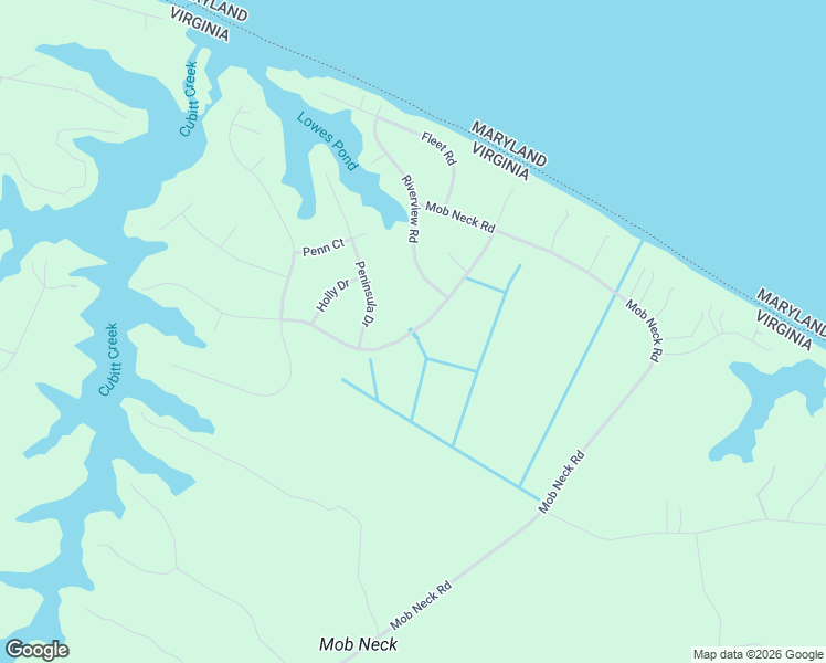 map of restaurants, bars, coffee shops, grocery stores, and more near Cubit Creek Drive in Heathsville