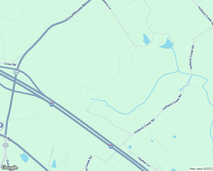 map of restaurants, bars, coffee shops, grocery stores, and more near 510 Blueberry Lane in Louisa