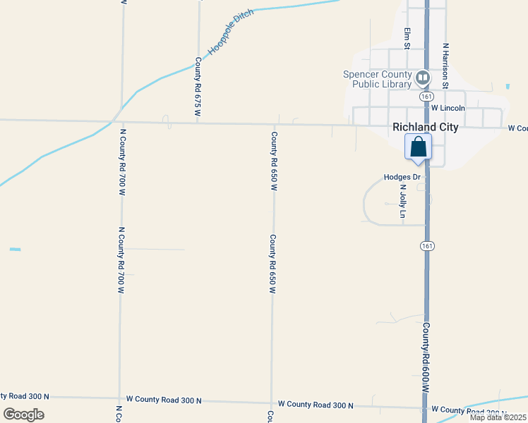 map of restaurants, bars, coffee shops, grocery stores, and more near 3698 County Road 650 West in Richland City