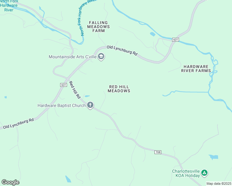 map of restaurants, bars, coffee shops, grocery stores, and more near 2030 Via Creek Drive in Charlottesville