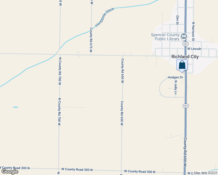 map of restaurants, bars, coffee shops, grocery stores, and more near 3698 County Road 650 West in Richland City
