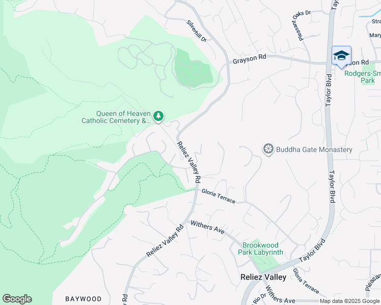 map of restaurants, bars, coffee shops, grocery stores, and more near 130 Arbor View Lane in Lafayette