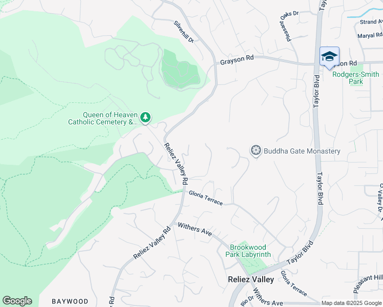 map of restaurants, bars, coffee shops, grocery stores, and more near 155 Arbor View Lane in Lafayette