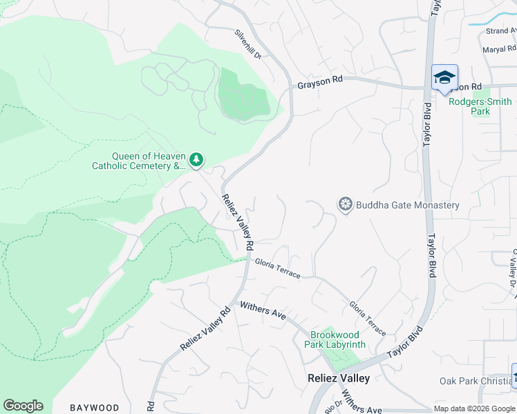 map of restaurants, bars, coffee shops, grocery stores, and more near 155 Arbor View Lane in Lafayette