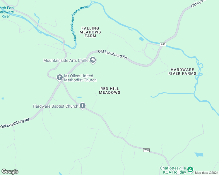 map of restaurants, bars, coffee shops, grocery stores, and more near 2030 Via Creek Drive in Charlottesville