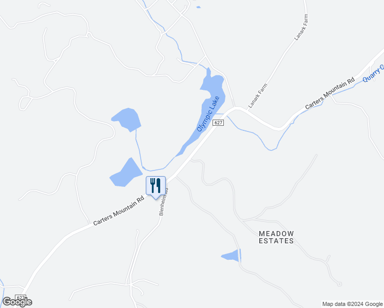 map of restaurants, bars, coffee shops, grocery stores, and more near 2405 Coopers Lane in Charlottesville