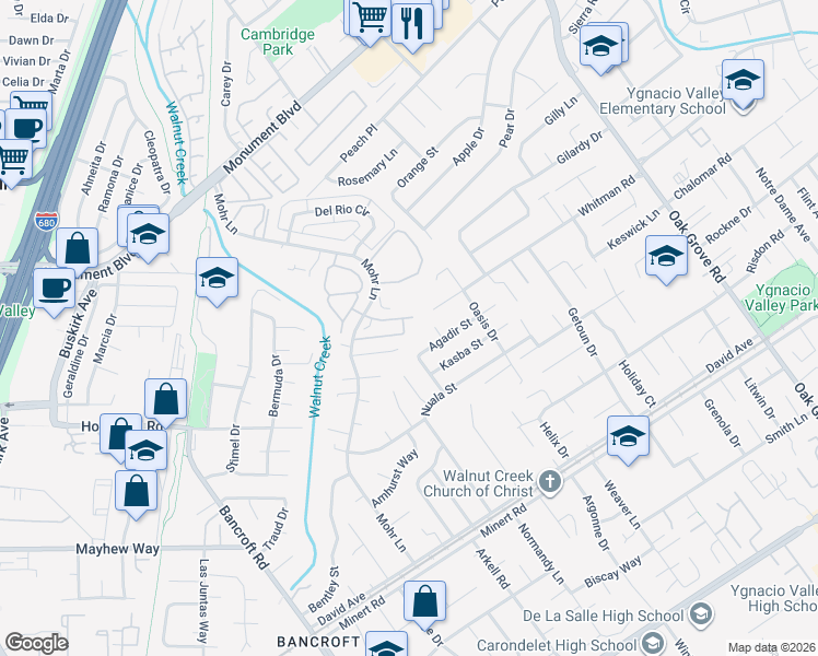 map of restaurants, bars, coffee shops, grocery stores, and more near 1488 Dumaine Street in Concord