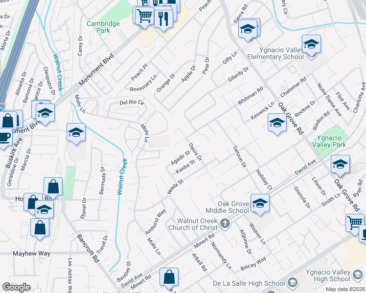 map of restaurants, bars, coffee shops, grocery stores, and more near 1570 Whitman Road in Concord