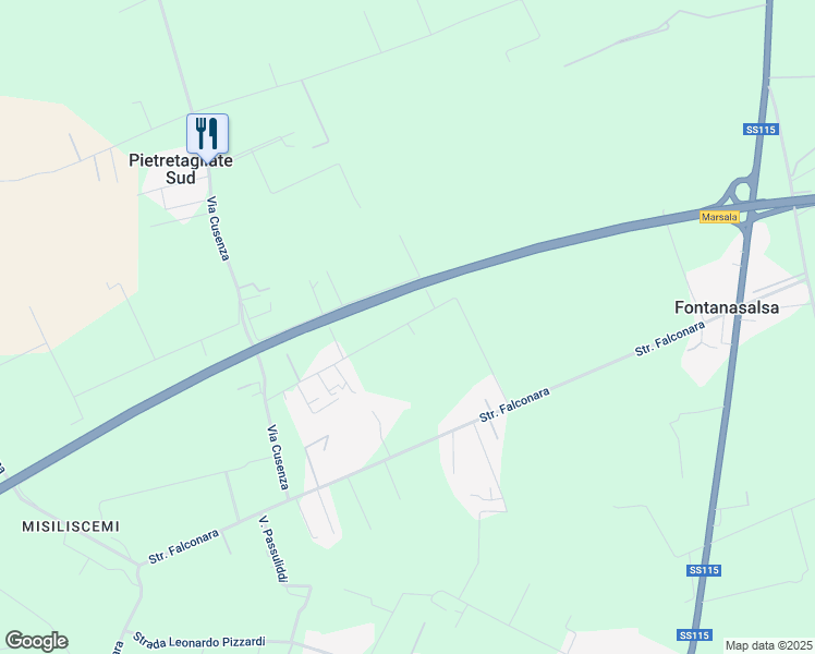 map of restaurants, bars, coffee shops, grocery stores, and more near 56 Via D'Aleo in Libero consorzio comunale di Trapani