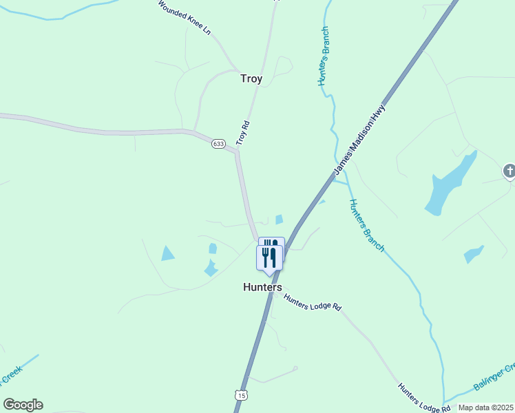 map of restaurants, bars, coffee shops, grocery stores, and more near Troy Road in Troy