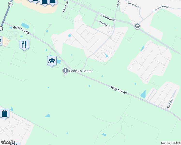 map of restaurants, bars, coffee shops, grocery stores, and more near 28-4042 Grey Oak Lane in Nicholasville