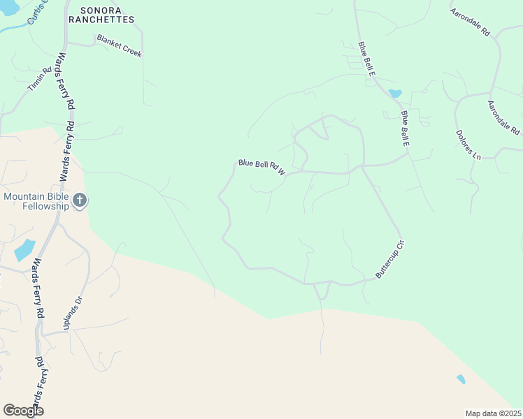 map of restaurants, bars, coffee shops, grocery stores, and more near 17730 Our Lane in Sonora