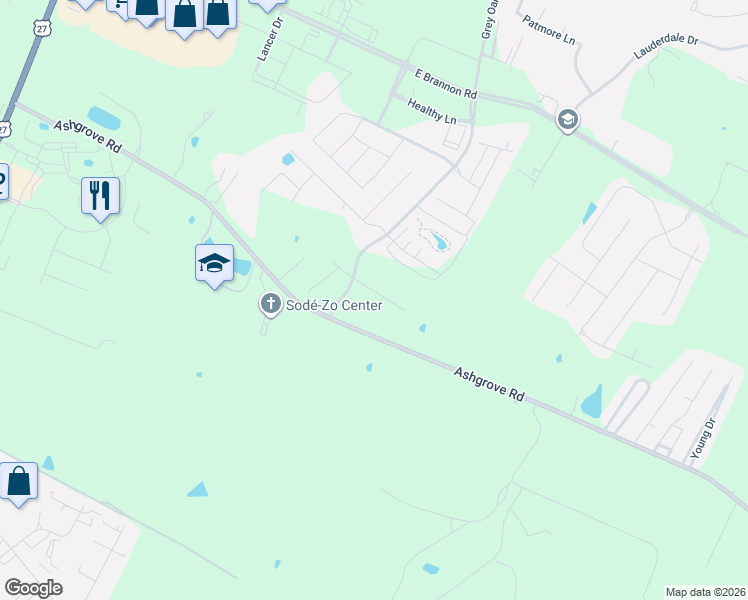 map of restaurants, bars, coffee shops, grocery stores, and more near 28-4042 Grey Oak Lane in Nicholasville