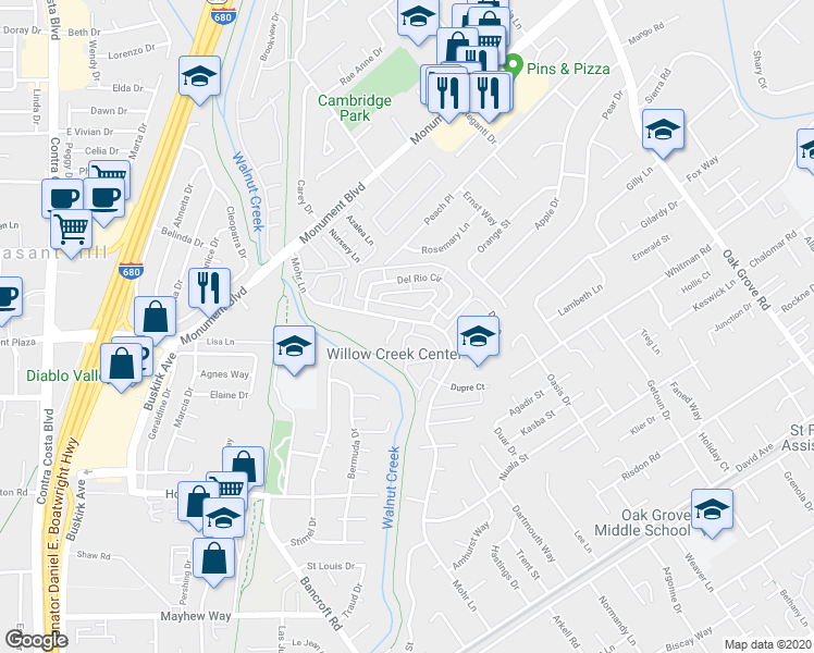map of restaurants, bars, coffee shops, grocery stores, and more near 1059 Mohr Lane in Concord