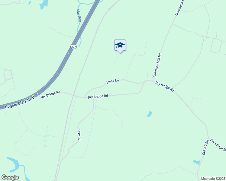 map of restaurants, bars, coffee shops, grocery stores, and more near 12081 Dry Bridge Road in Ruther Glen