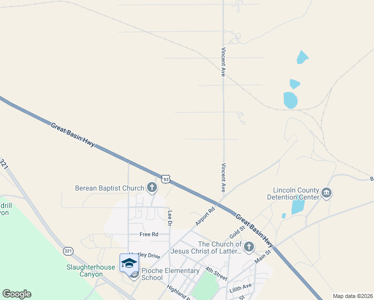 map of restaurants, bars, coffee shops, grocery stores, and more near 404 Blue Spruce Street in Pioche
