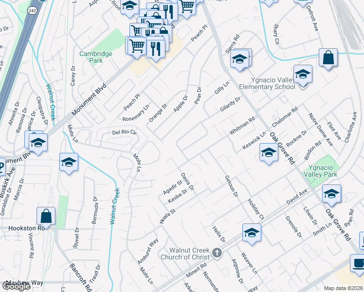 map of restaurants, bars, coffee shops, grocery stores, and more near 1731 Whitman Road in Concord