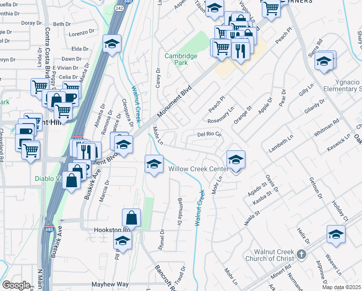 map of restaurants, bars, coffee shops, grocery stores, and more near in Concord