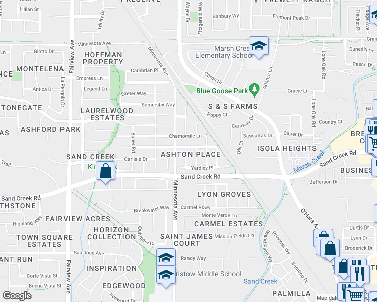map of restaurants, bars, coffee shops, grocery stores, and more near 958 Country Glen Lane in Brentwood