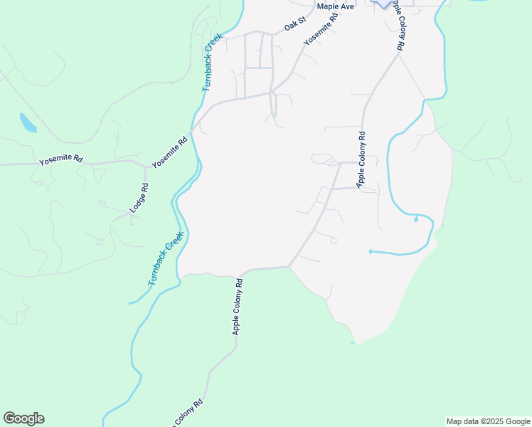 map of restaurants, bars, coffee shops, grocery stores, and more near 17900 Apple Colony Road in Tuolumne