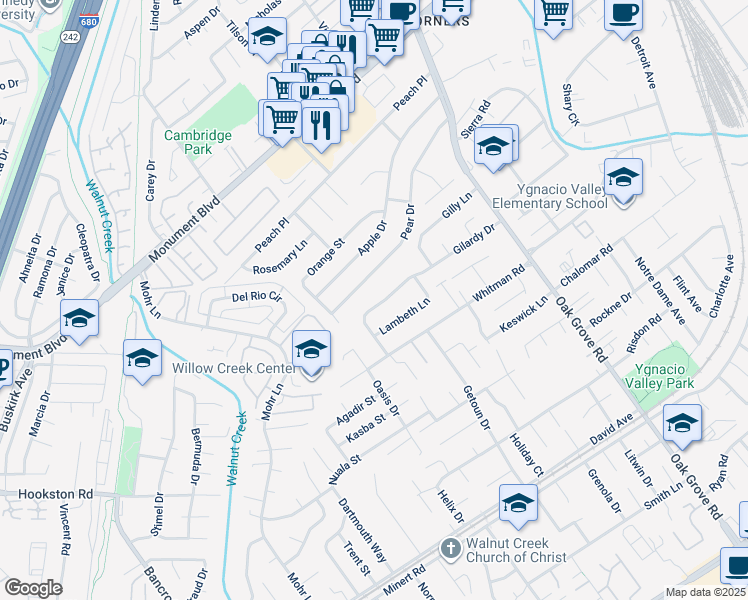 map of restaurants, bars, coffee shops, grocery stores, and more near 1781 Gilardy Drive in Concord