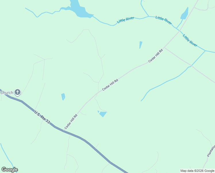 map of restaurants, bars, coffee shops, grocery stores, and more near 517 Cedar Hill Road in Mineral