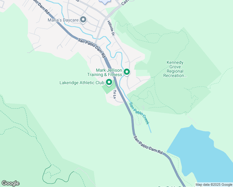 map of restaurants, bars, coffee shops, grocery stores, and more near 6401 Tri Lane in El Sobrante