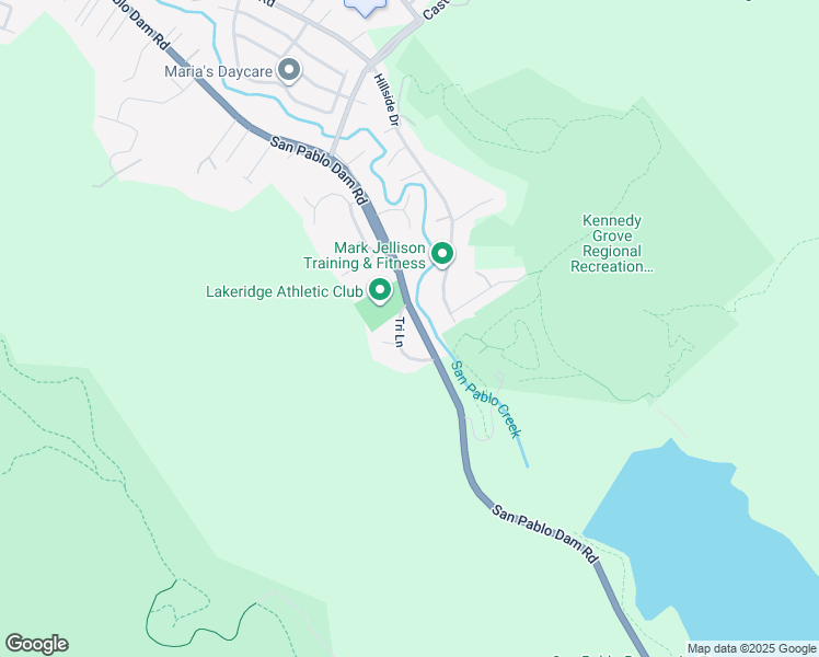 map of restaurants, bars, coffee shops, grocery stores, and more near 6401 Tri Lane in El Sobrante