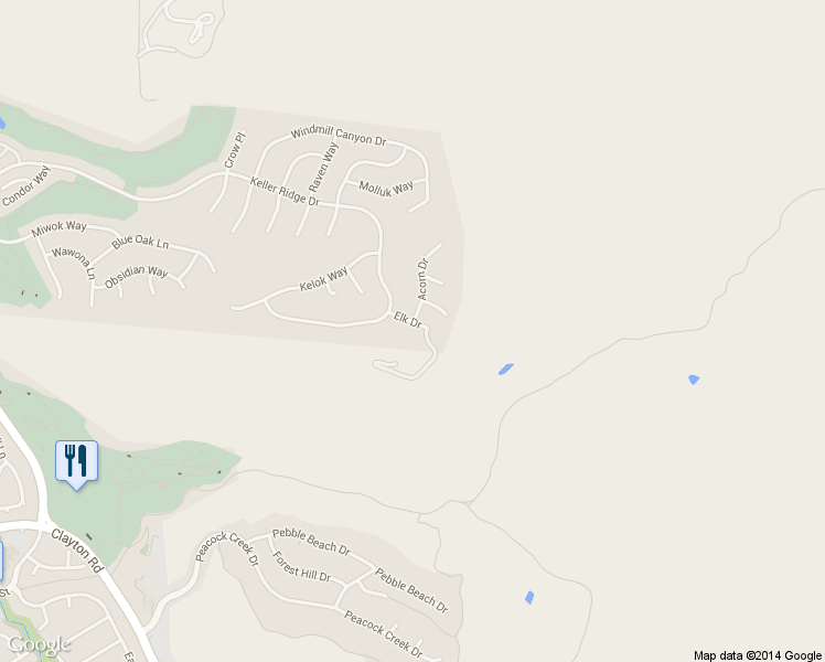map of restaurants, bars, coffee shops, grocery stores, and more near 9006 Elk Drive in Clayton