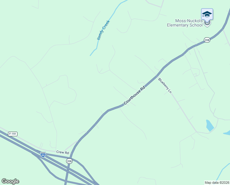 map of restaurants, bars, coffee shops, grocery stores, and more near 1175 Courthouse Road in Louisa