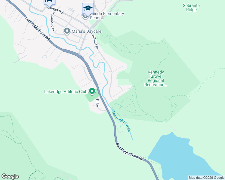 map of restaurants, bars, coffee shops, grocery stores, and more near 6351 Hillside Drive in El Sobrante