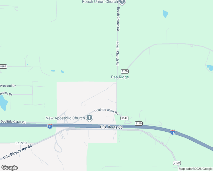 map of restaurants, bars, coffee shops, grocery stores, and more near 16067 Private Drive 8202 in Rolla