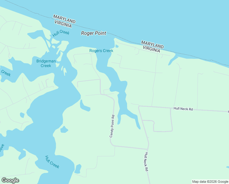 map of restaurants, bars, coffee shops, grocery stores, and more near 700 Candy Point Road in Heathsville