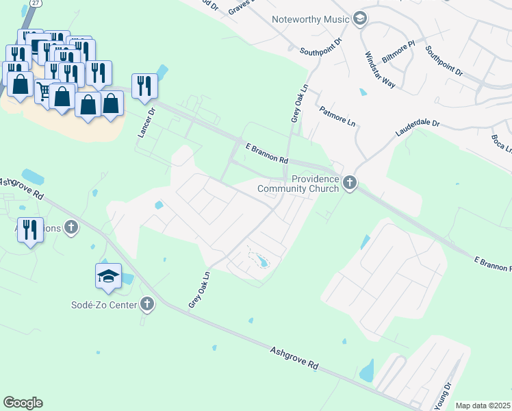 map of restaurants, bars, coffee shops, grocery stores, and more near 151 Brannon Meadow Way in Nicholasville
