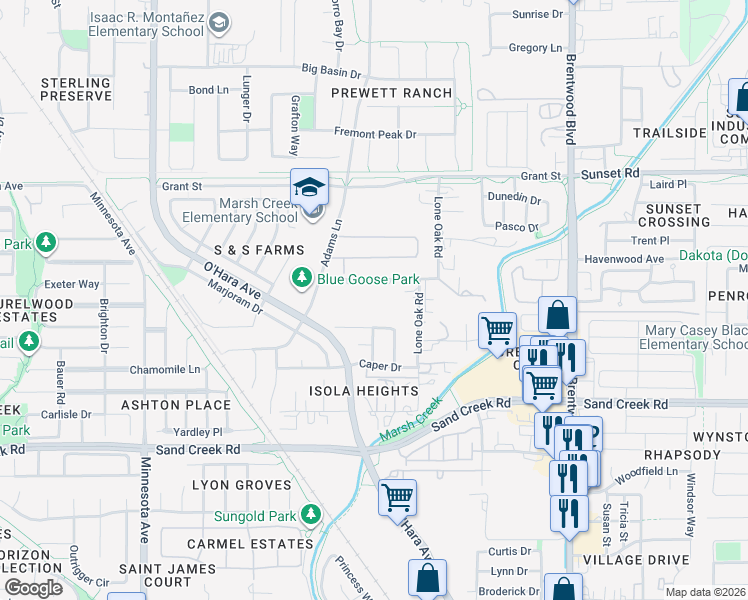 map of restaurants, bars, coffee shops, grocery stores, and more near 491 Gracie Lane in Brentwood